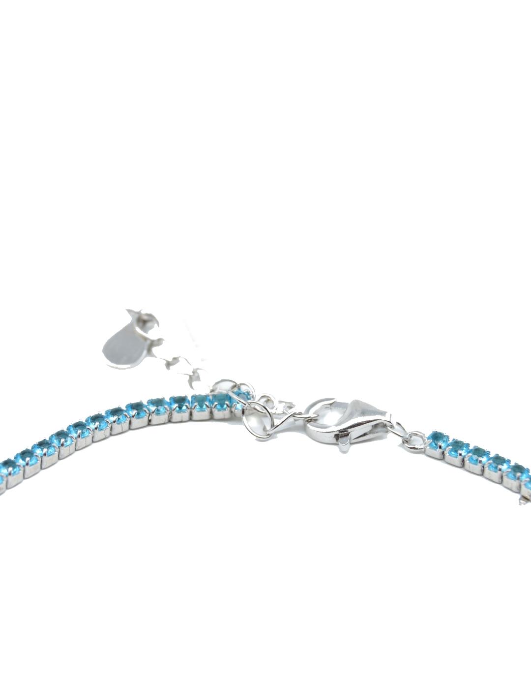 PULSERA MUJER PLATA RIVIERE PIEDRAS AZUL CLARO 774AZ