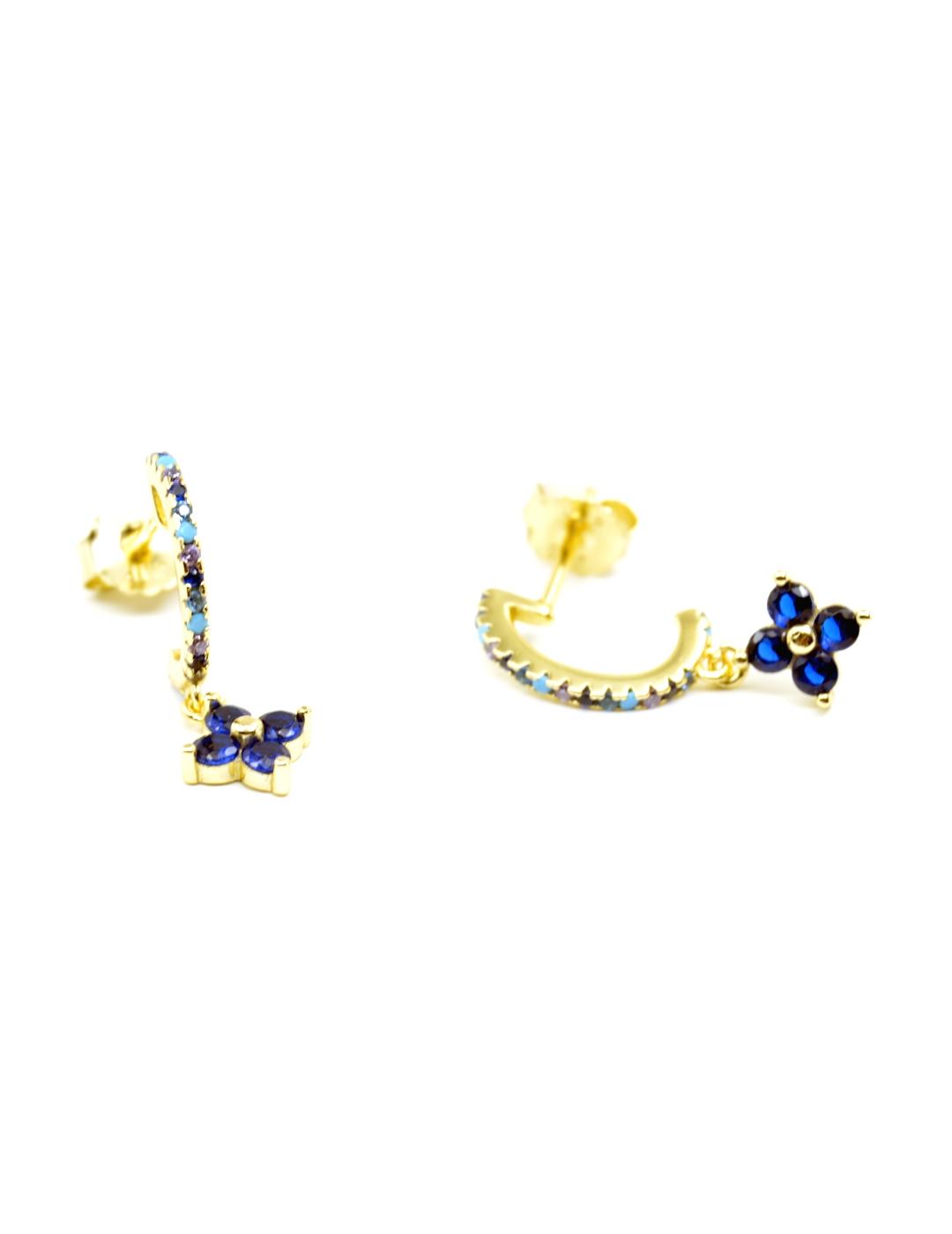 PENDIENTES MUJER PLATA DORADA E210Z