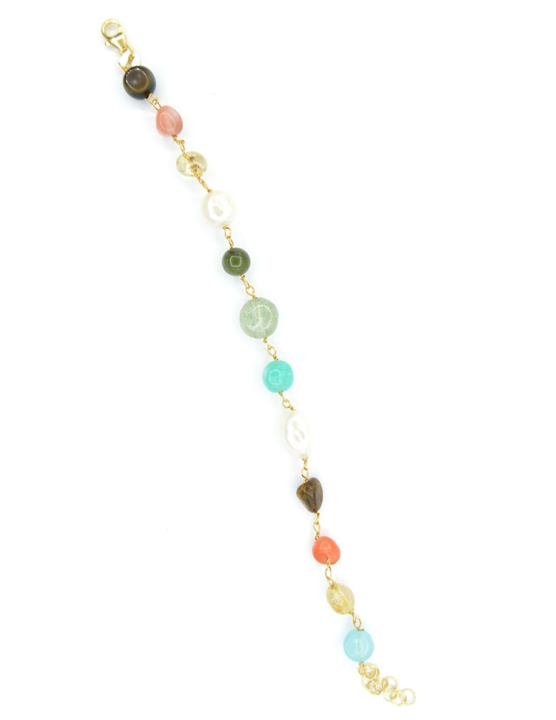 PULSERA PLATA CHAPADA PIEDRAS