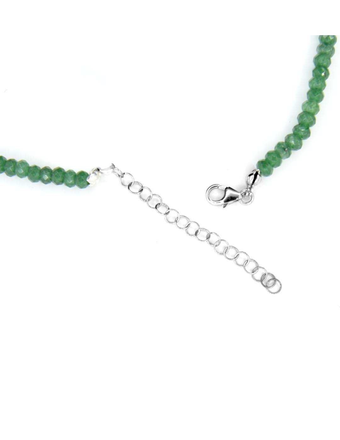 COLLAR JADE VERDE CIERRE PLATA