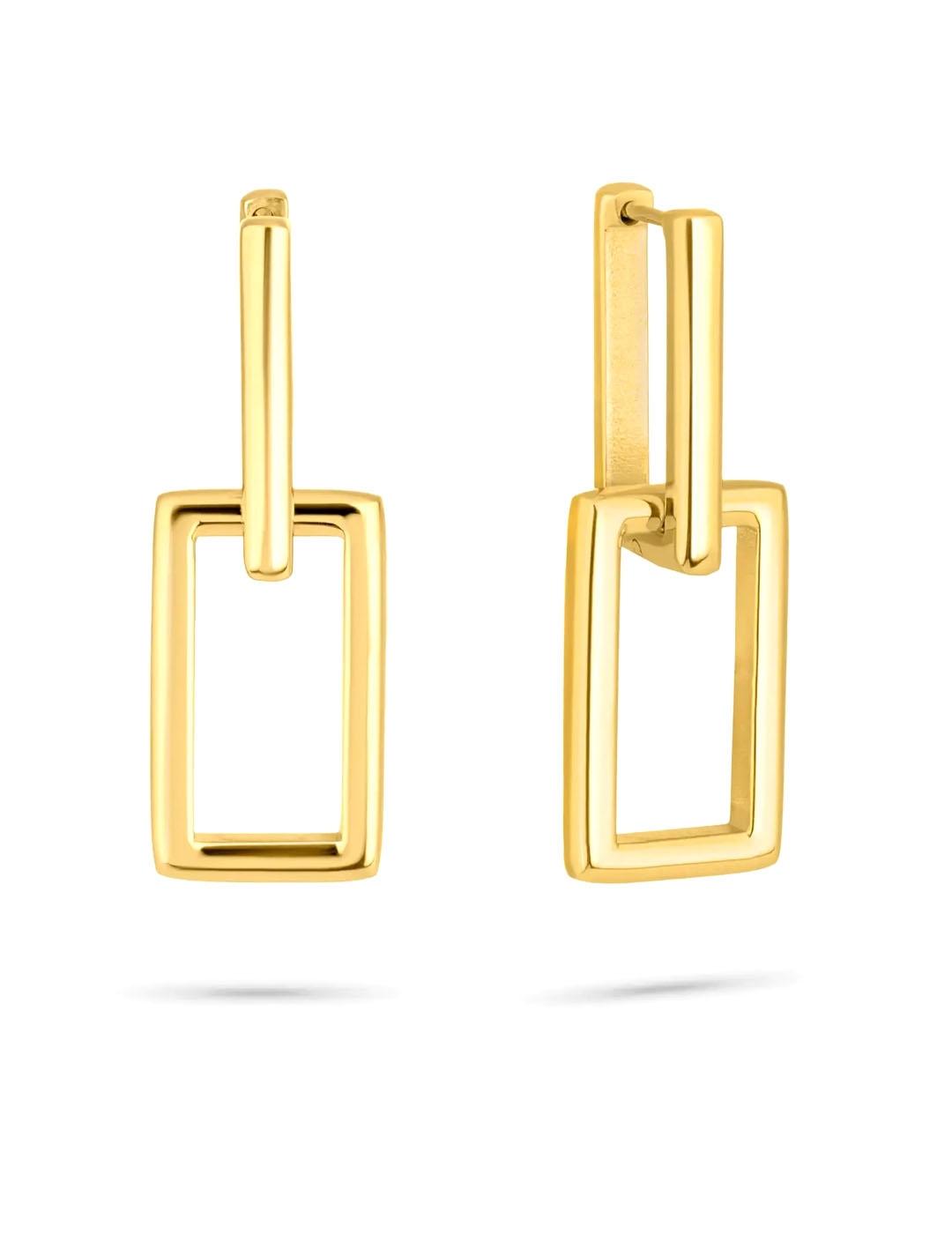 PENDIENTES MUJER ACERO DORADO RY000355