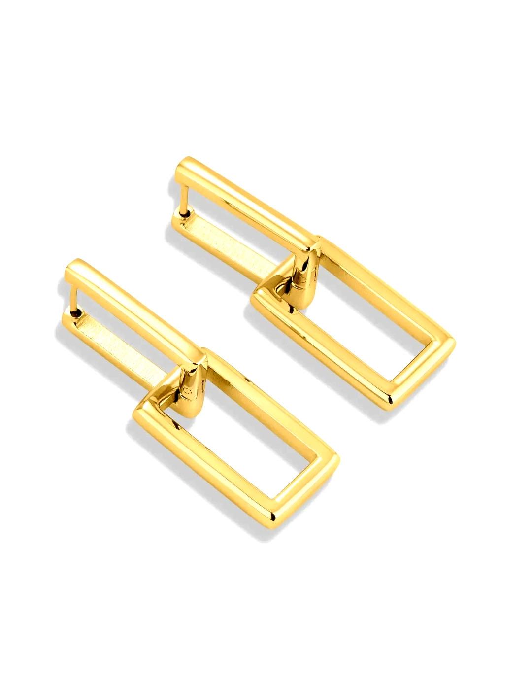 PENDIENTES MUJER ACERO DORADO RY000355