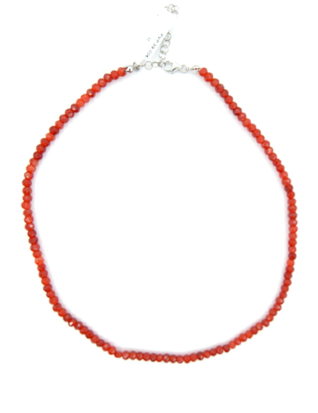 COLLAR RUBÍES CIERRE PLATA