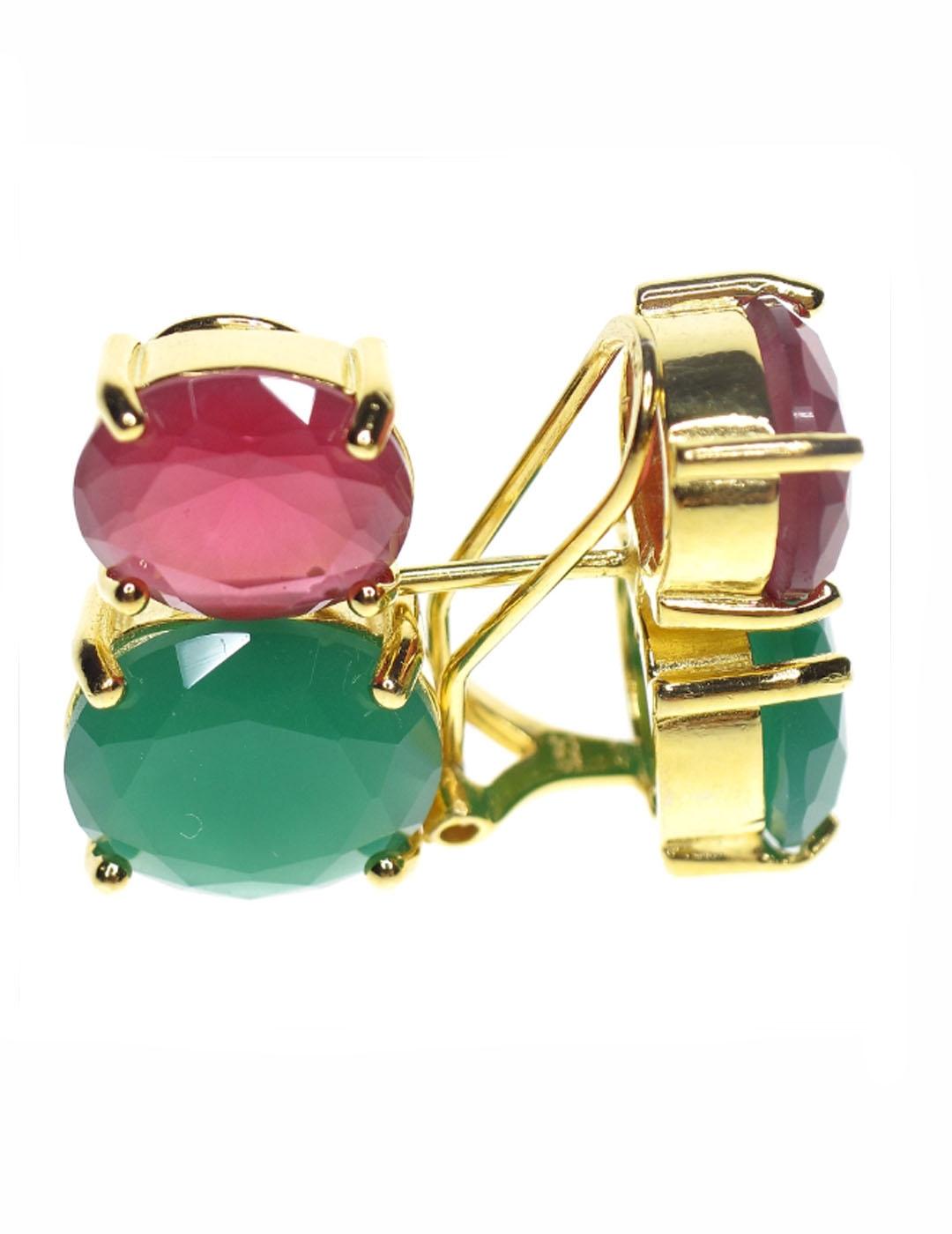 PENDIENTES PLATA CHAPADA CZ