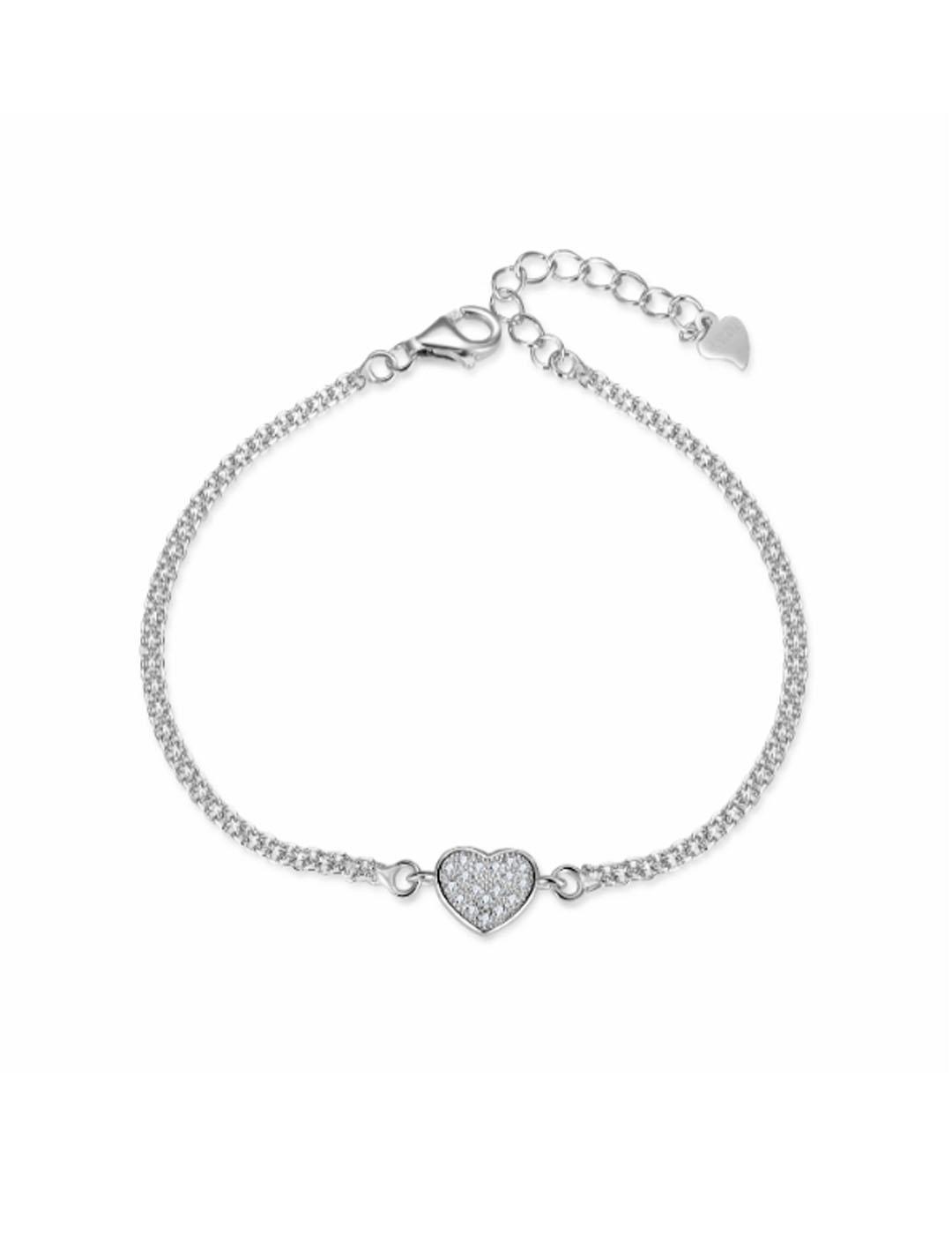 PULSERA PLATA MICROENGASTE CORAZON