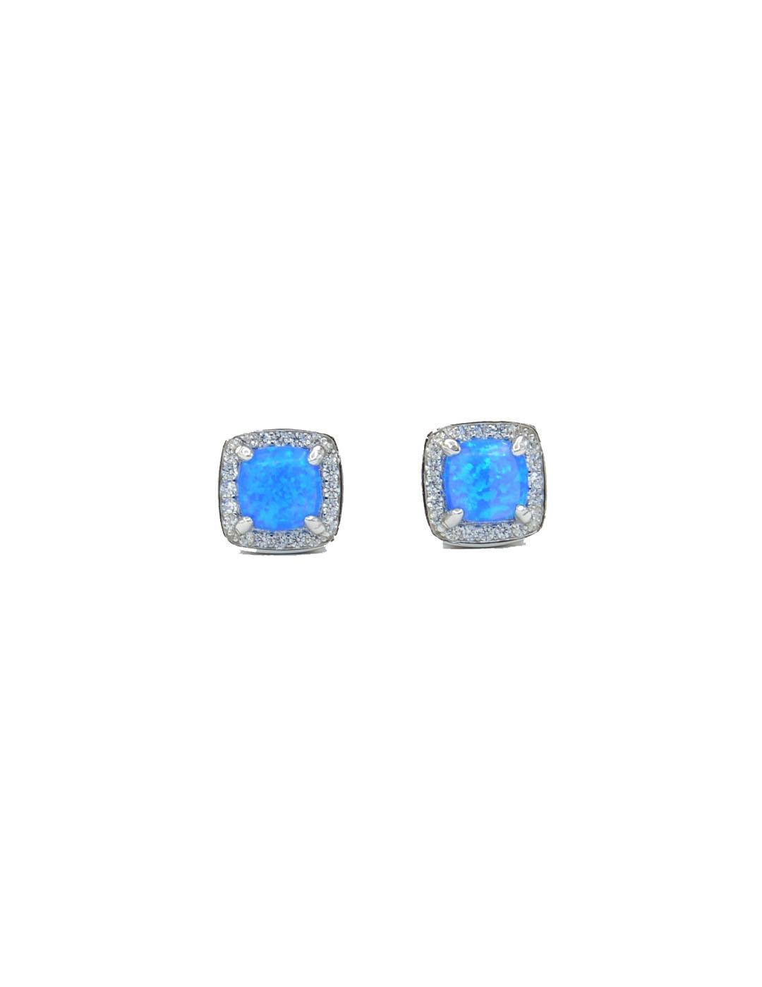 PENDIENTES PLATA OPALO AZUL